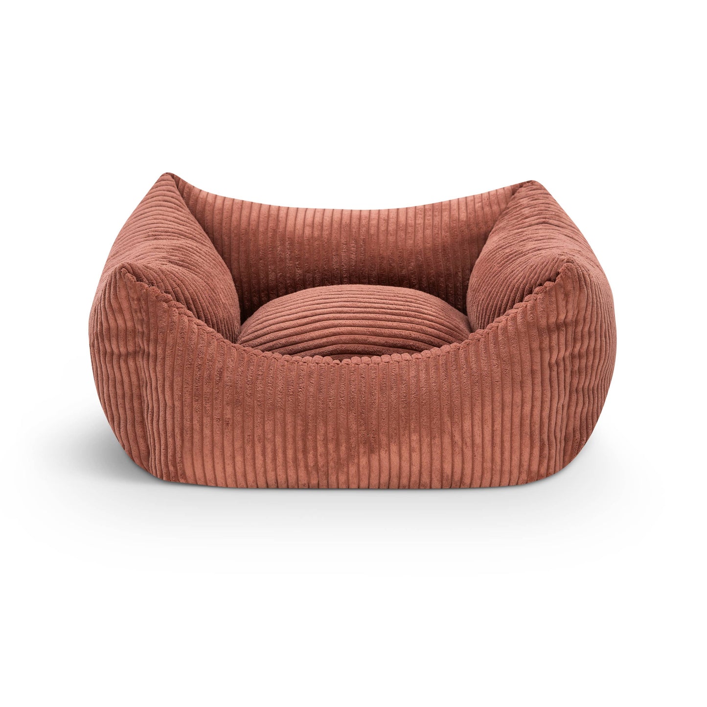 Mocadu - Orthopädisches Hundebett Cord - Hundekissen | Lachsrot