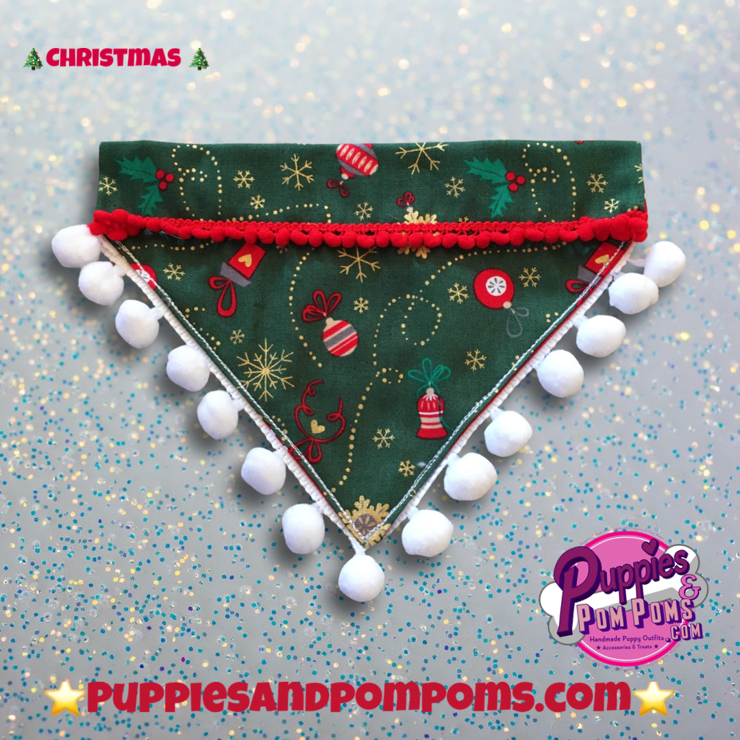 Puppies & Pom Poms - Weihnachts-Halstuch von Baubles and Berries