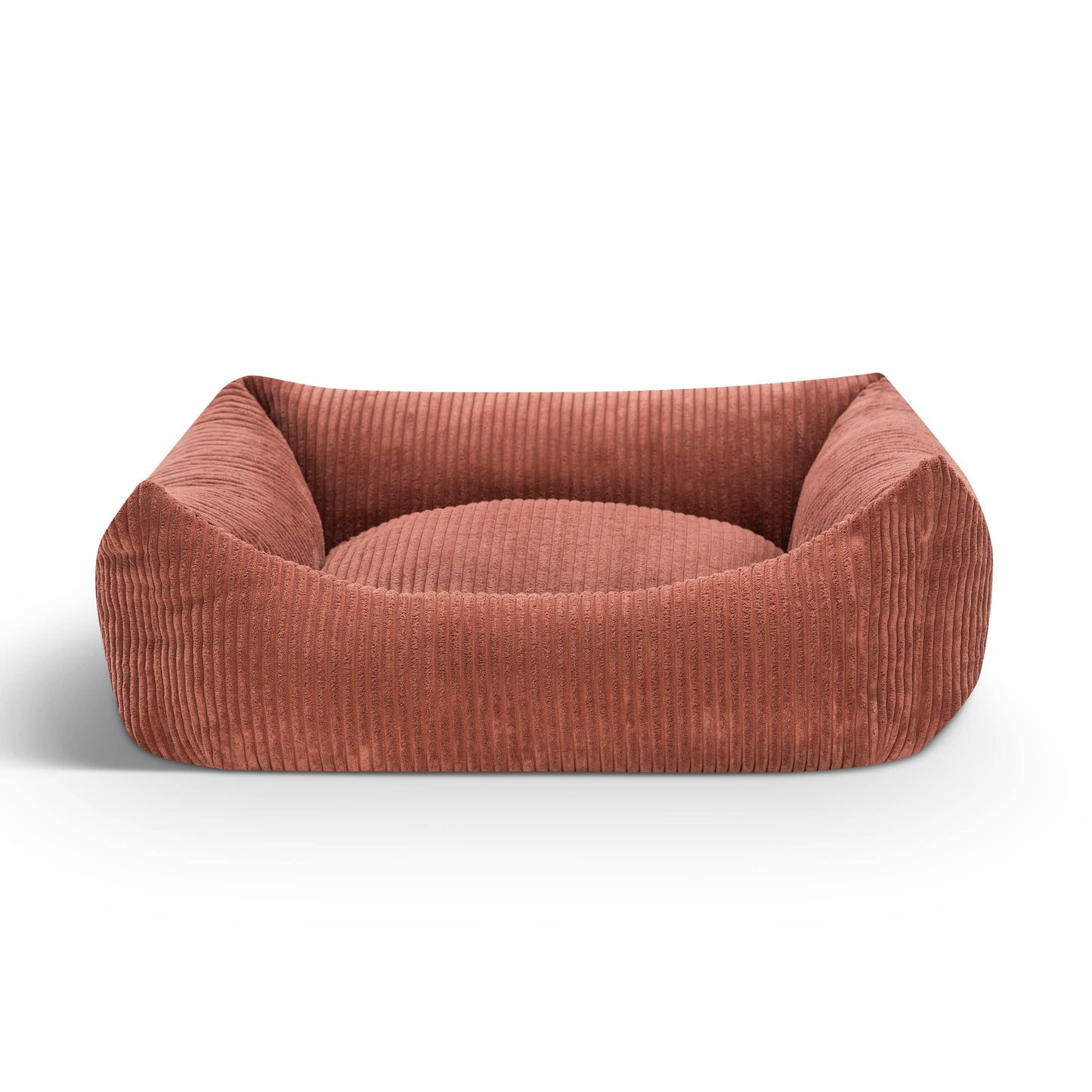 Mocadu - Orthopädisches Hundebett Cord - Hundekissen | Lachsrot