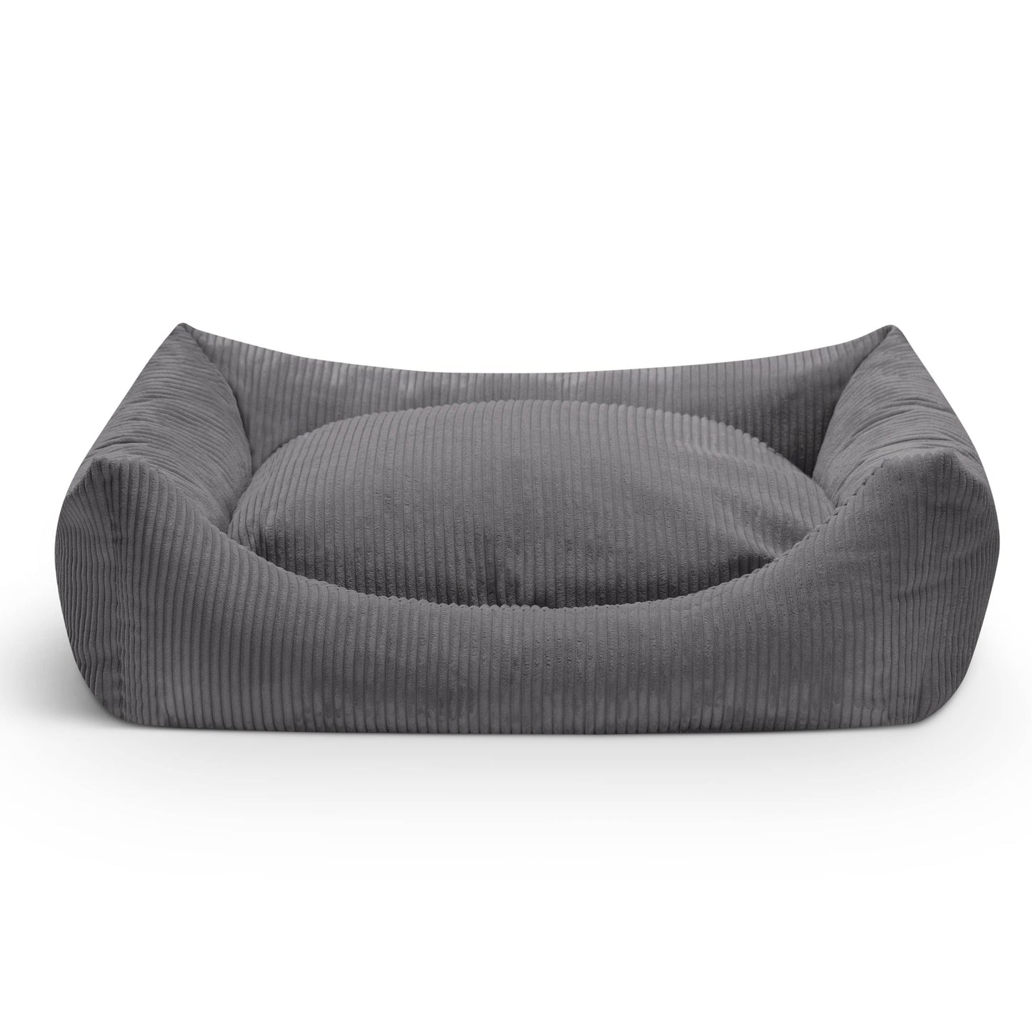 Mocadu - Orthophädisches Hundebett Cord - Hundekissen | Quarzgrau