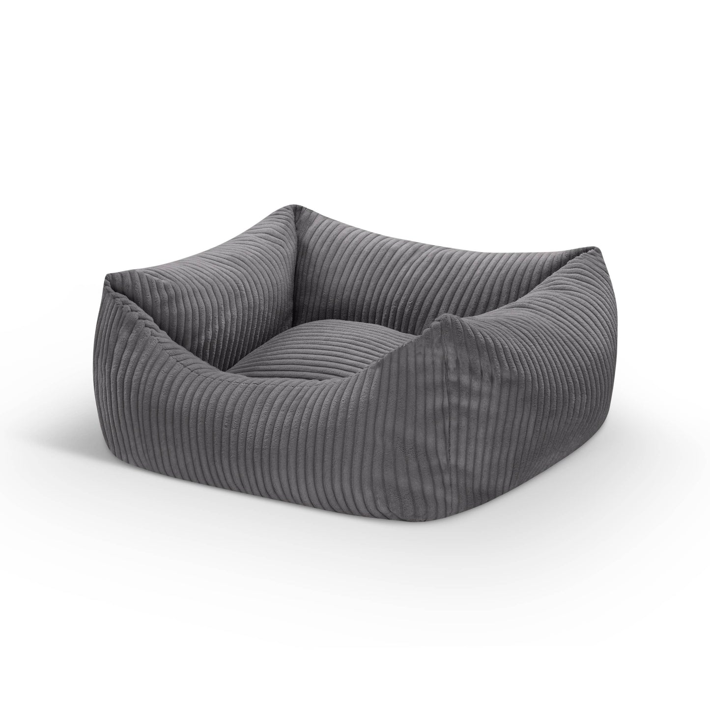 Mocadu - Orthophädisches Hundebett Cord - Hundekissen | Quarzgrau