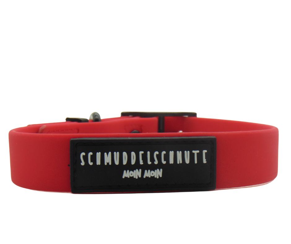 Schmuddelschnute - Hundehalsband "Schietwedda" Bordeaux