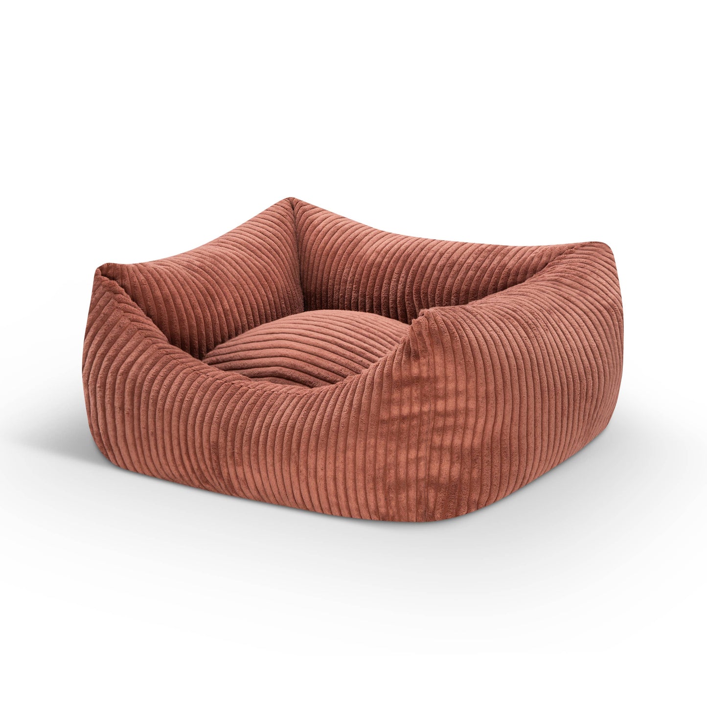 Mocadu - Orthopädisches Hundebett Cord - Hundekissen | Lachsrot