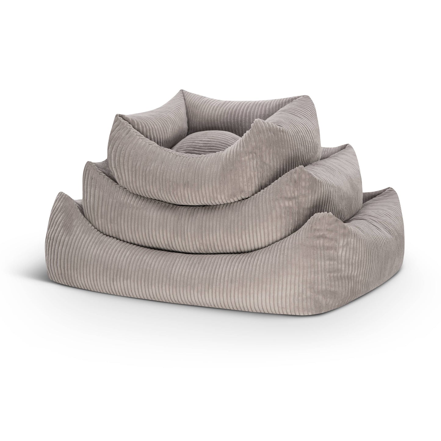 Mocadu - Orthopädisches Hundebett Cord - Hundekissen | Lichtgrau