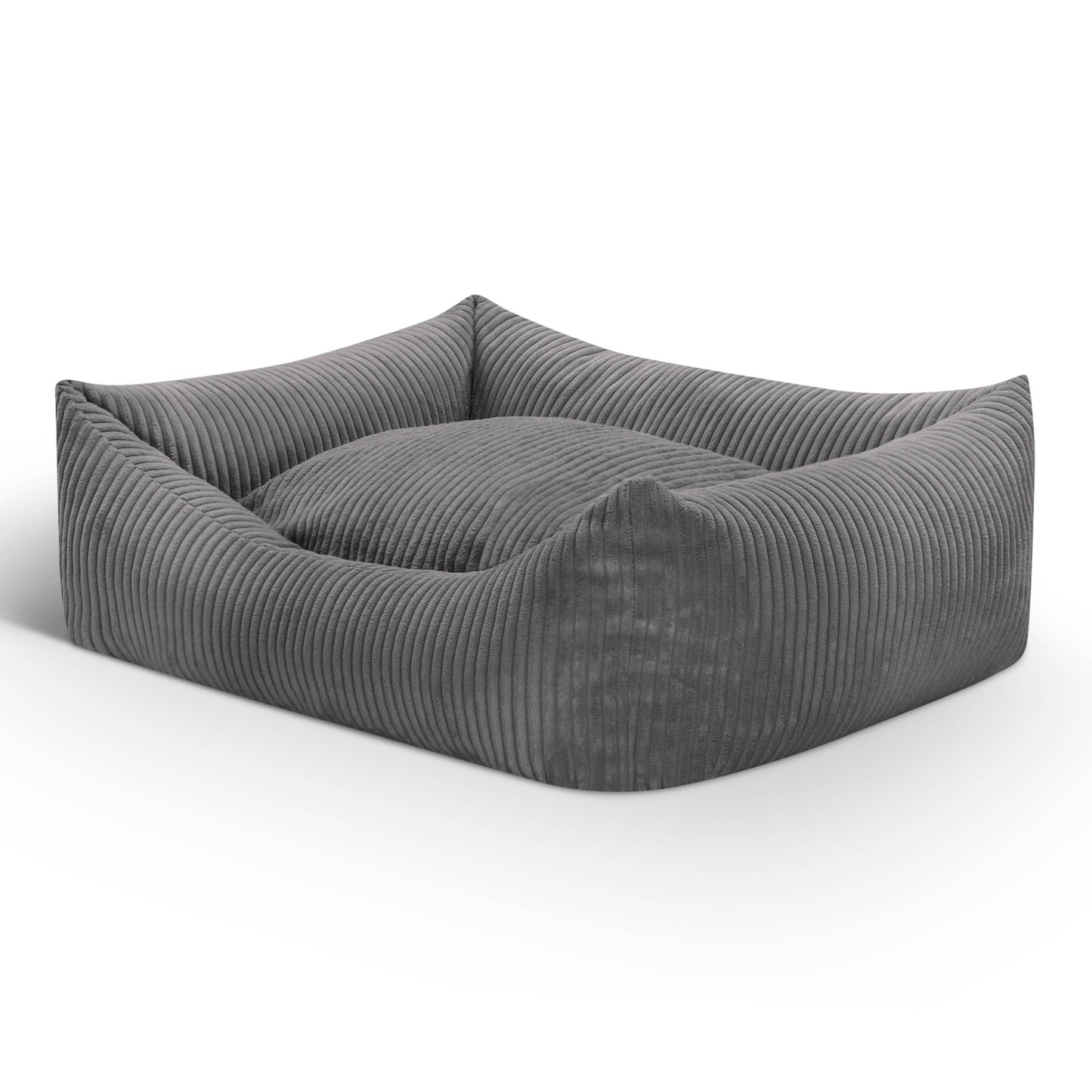 Mocadu - Orthophädisches Hundebett Cord - Hundekissen | Quarzgrau
