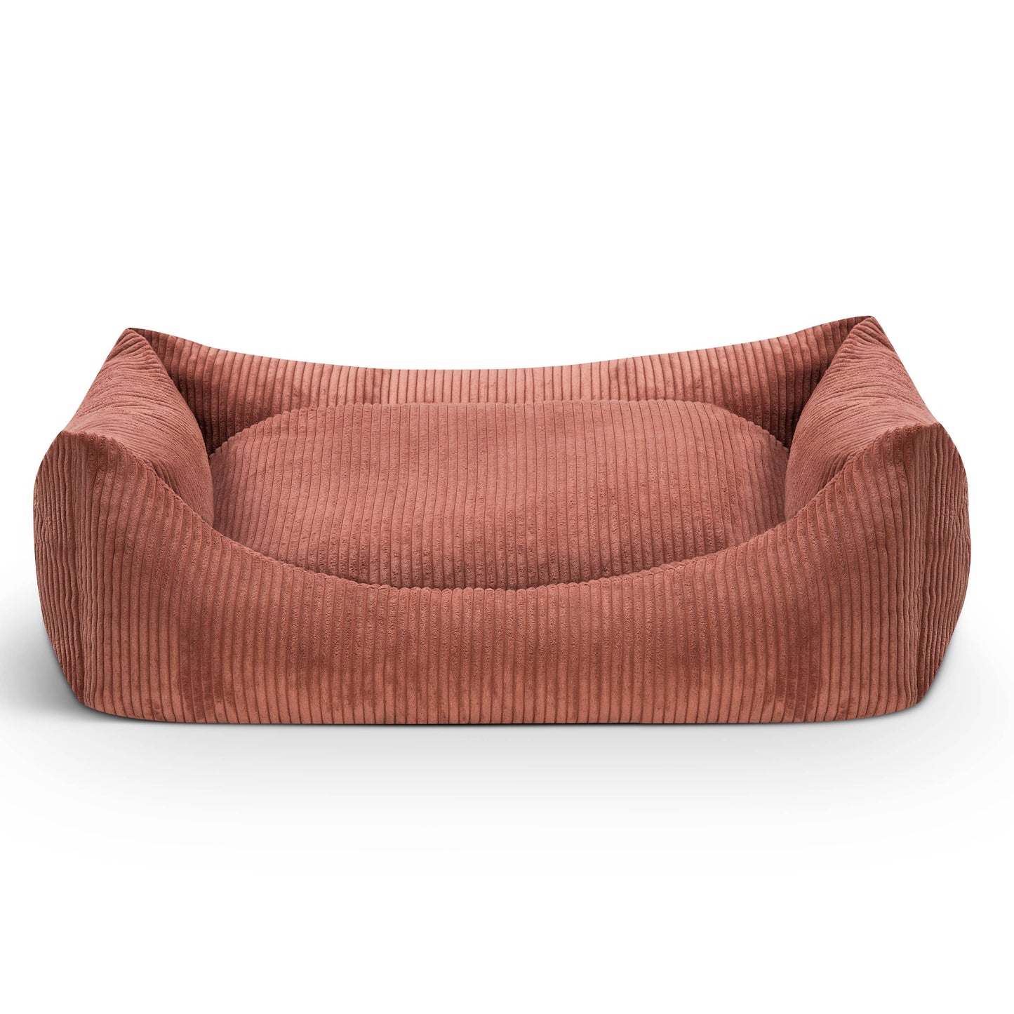 Mocadu - Orthopädisches Hundebett Cord - Hundekissen | Lachsrot