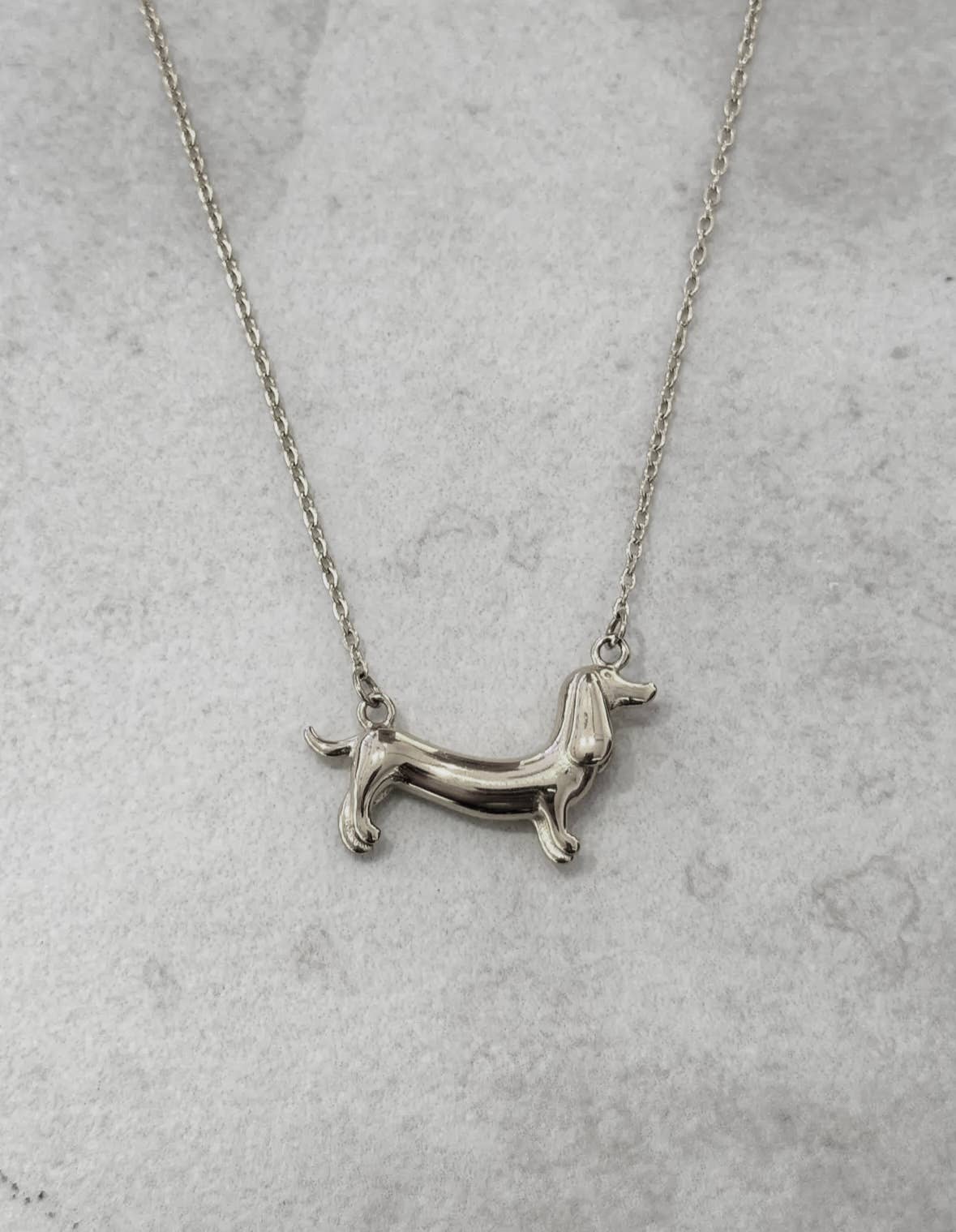 Cassette Barcelona - Dackel Edelstahl Halskette - gold