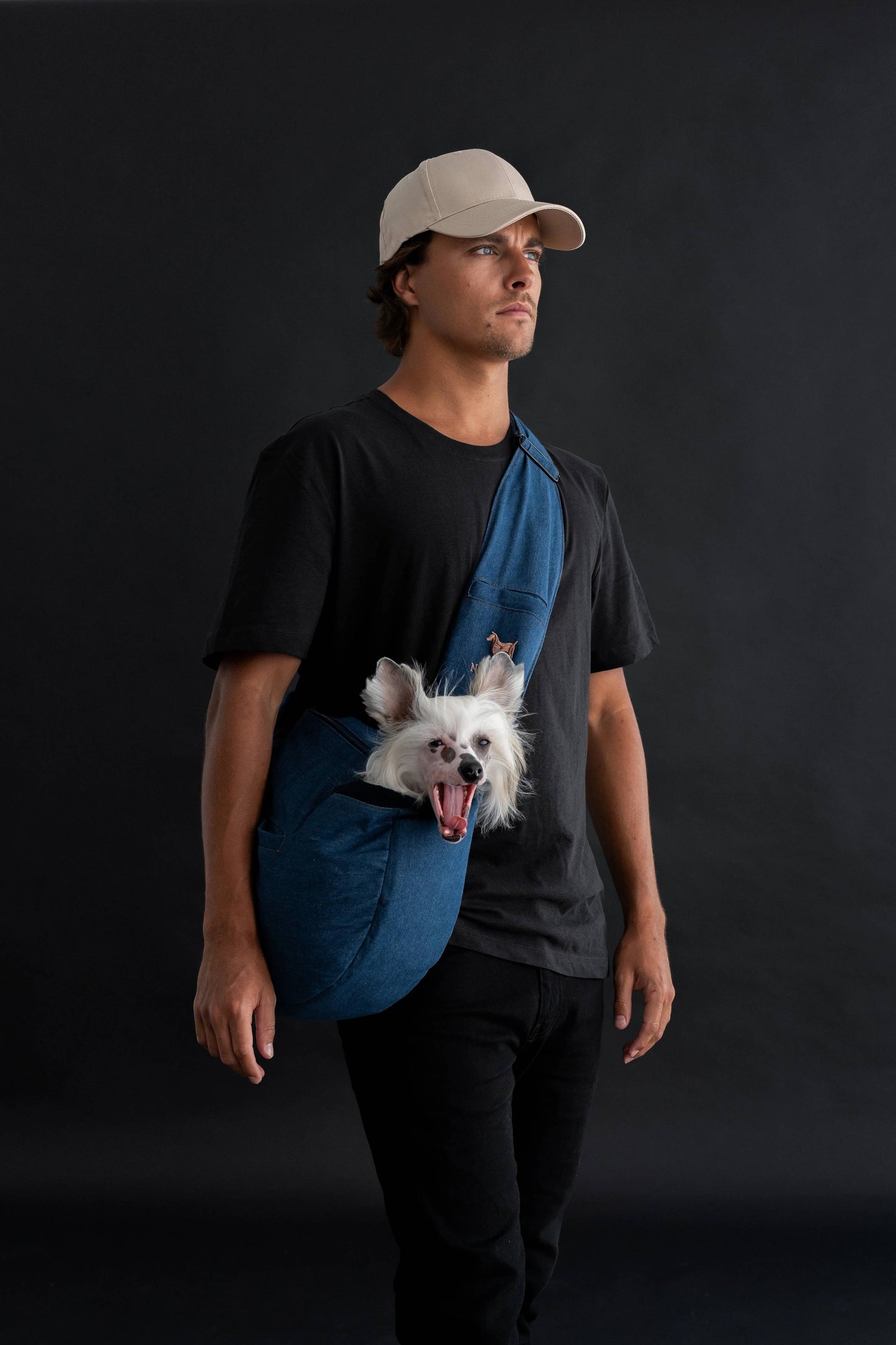 Noah & Paw - Premium Denim Haustier-Tragetasche mit 3-facher Sicherheit