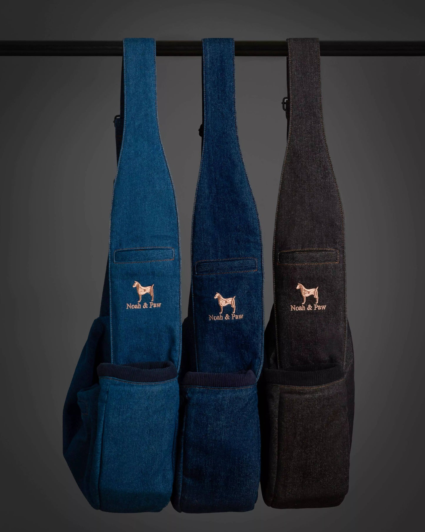Noah & Paw - Premium Denim Haustier-Tragetasche mit 3-facher Sicherheit