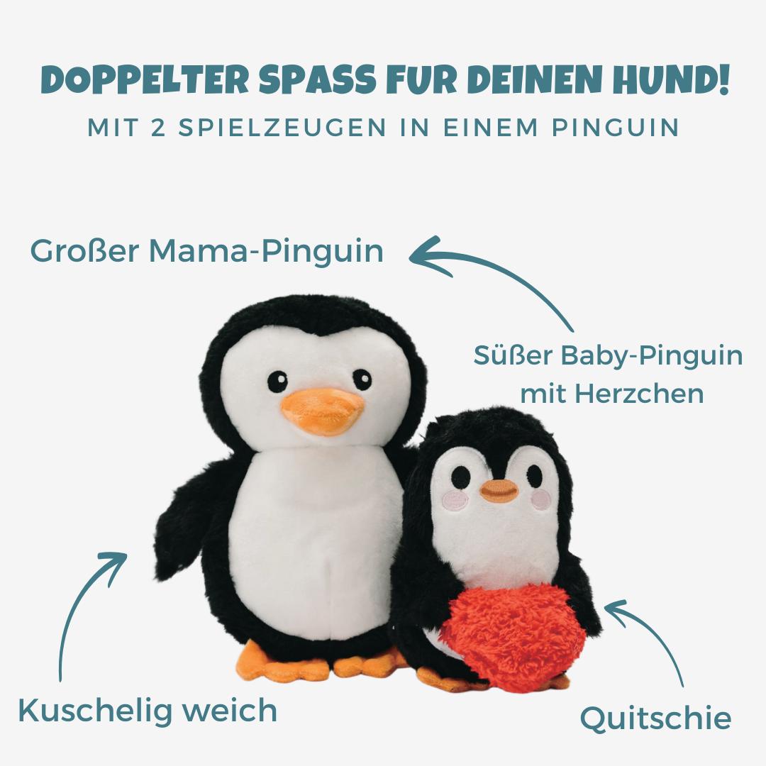 Gruni - Nachhaltiges 2-in-1 Hundespielzeug - Pinguin "Skipper"