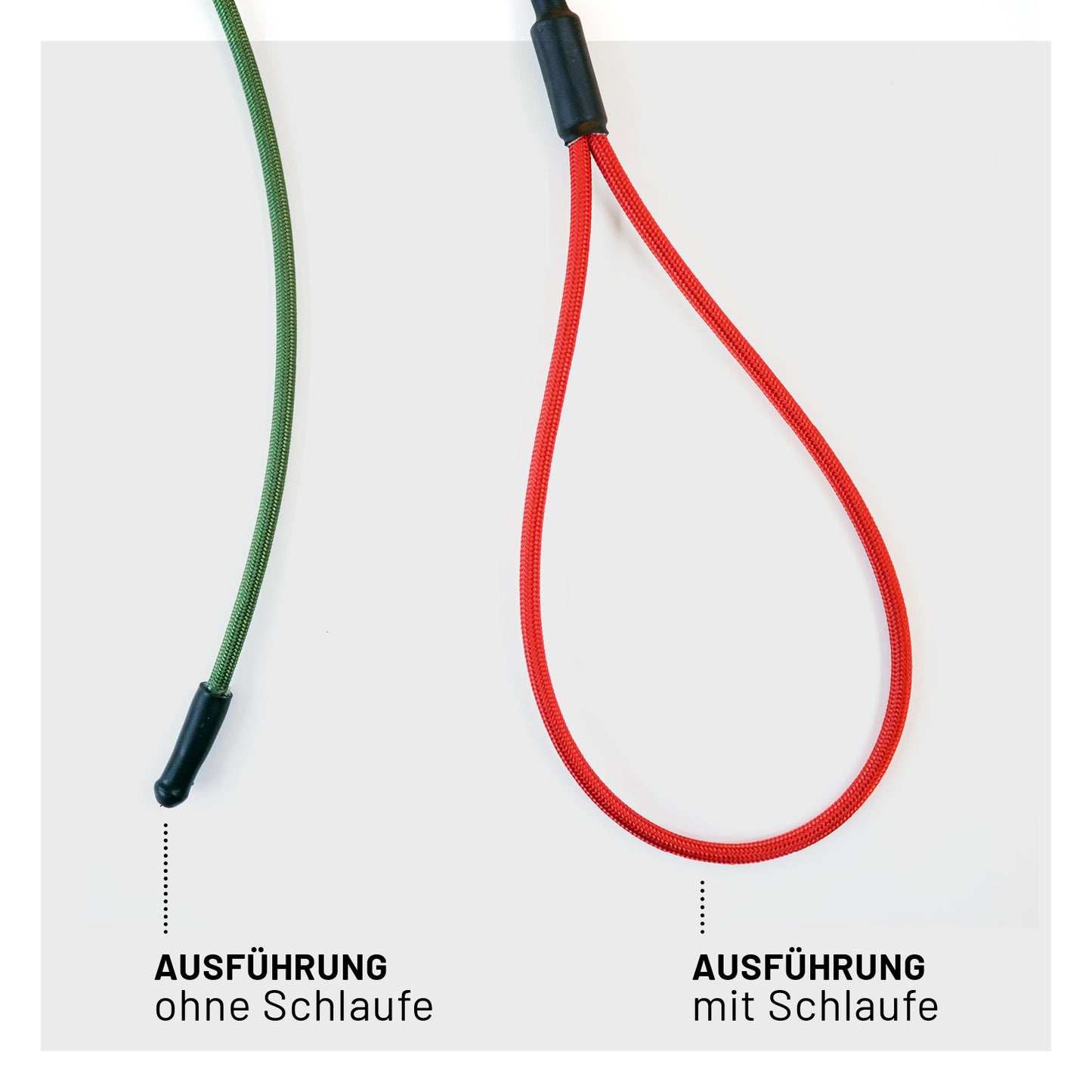 safety&kunterbunt - Durchbeiß-sichere Schleppleine (Edelstahl-Kern) ohne Handschlaufe - 8 m - sand