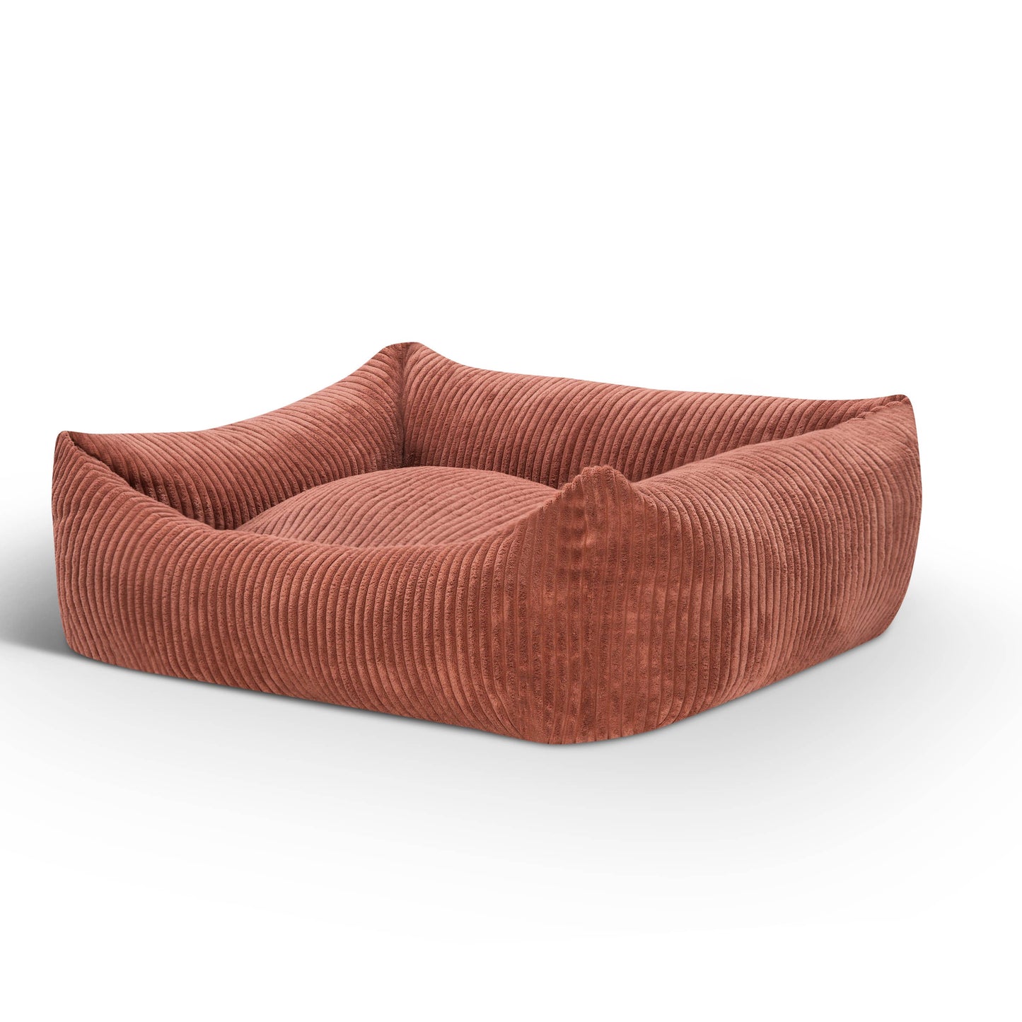 Mocadu - Orthopädisches Hundebett Cord - Hundekissen | Lachsrot