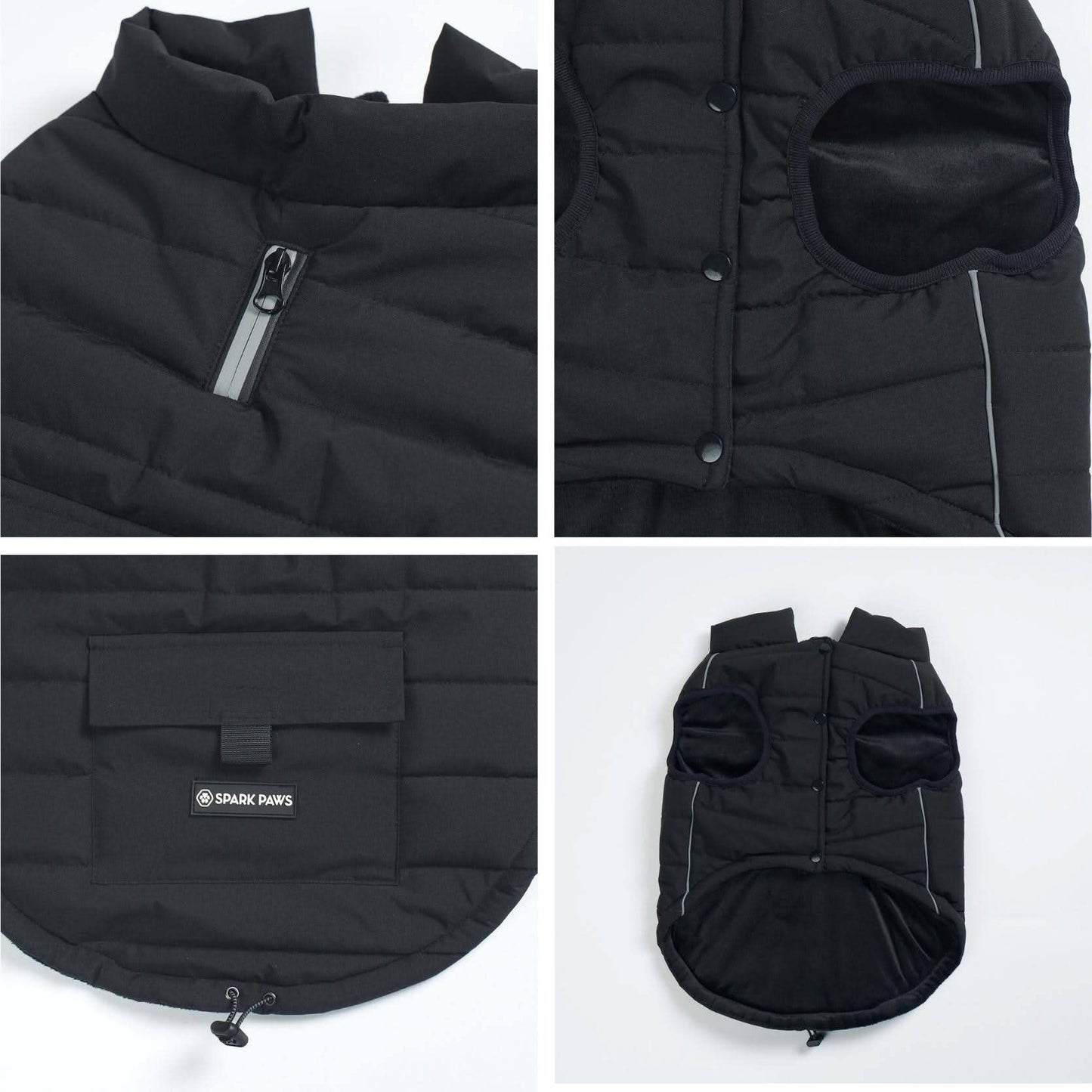 WarmShield wasserabweisende Jacke, Schwarz