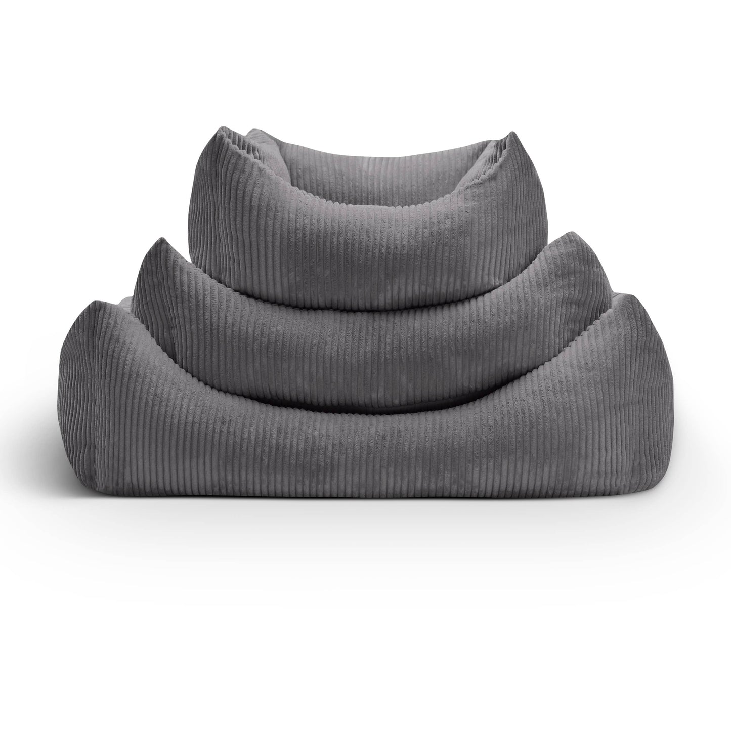 Mocadu - Orthophädisches Hundebett Cord - Hundekissen | Quarzgrau