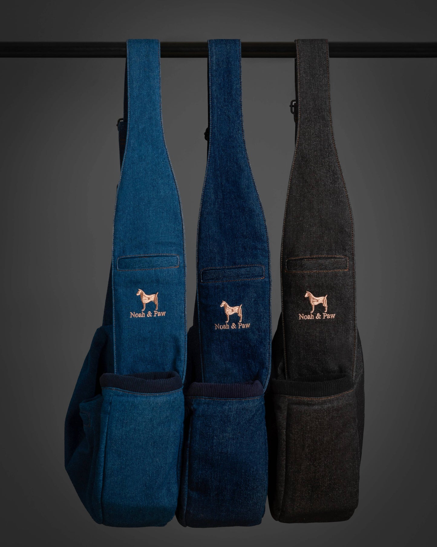 Noah & Paw - Premium Denim Haustier-Tragetasche mit 3-facher Sicherheit