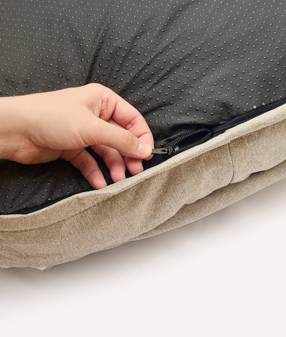 Cafide - Hundebett mit Kapuze Chenille Beige, Maso