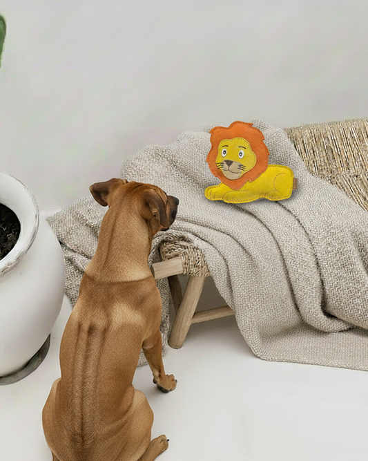 BUDDY - Hundespielzeug aus Leder "Löwe"