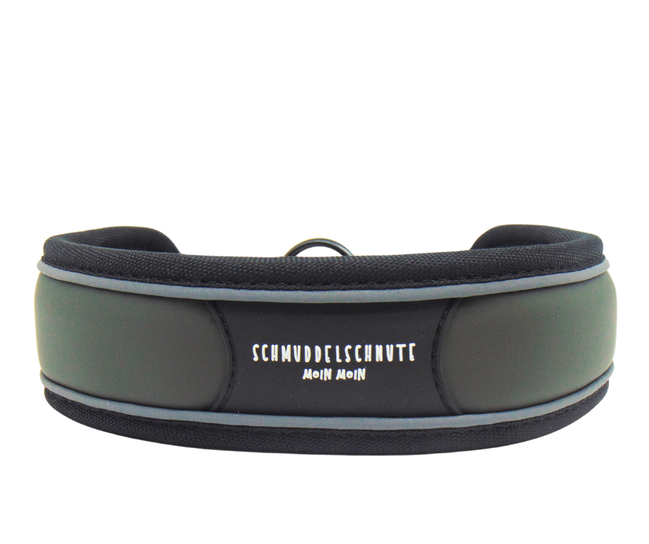 Schmuddelschnute - Hundehalsband "Allwedda" Olive