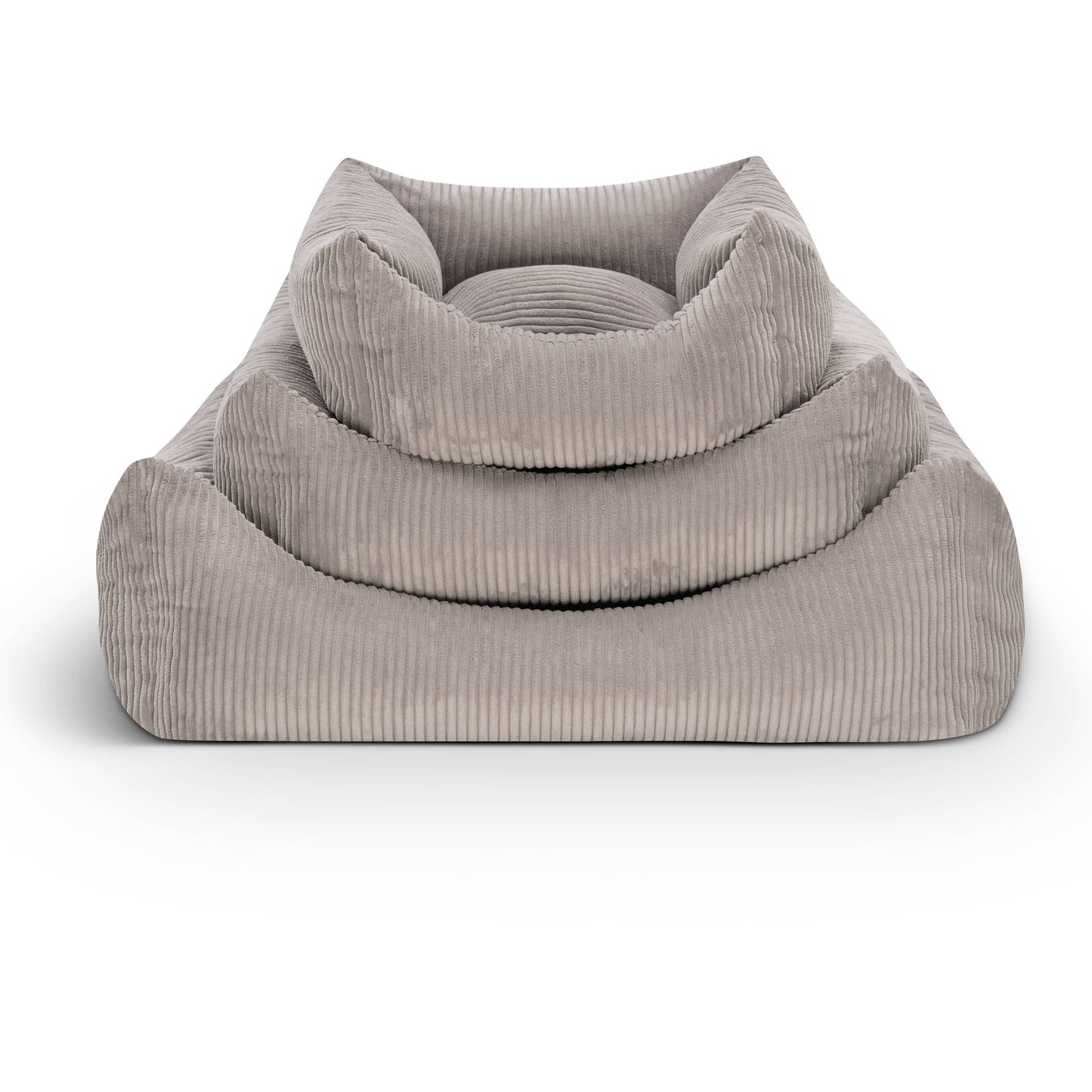 Mocadu - Orthopädisches Hundebett Cord - Hundekissen | Lichtgrau