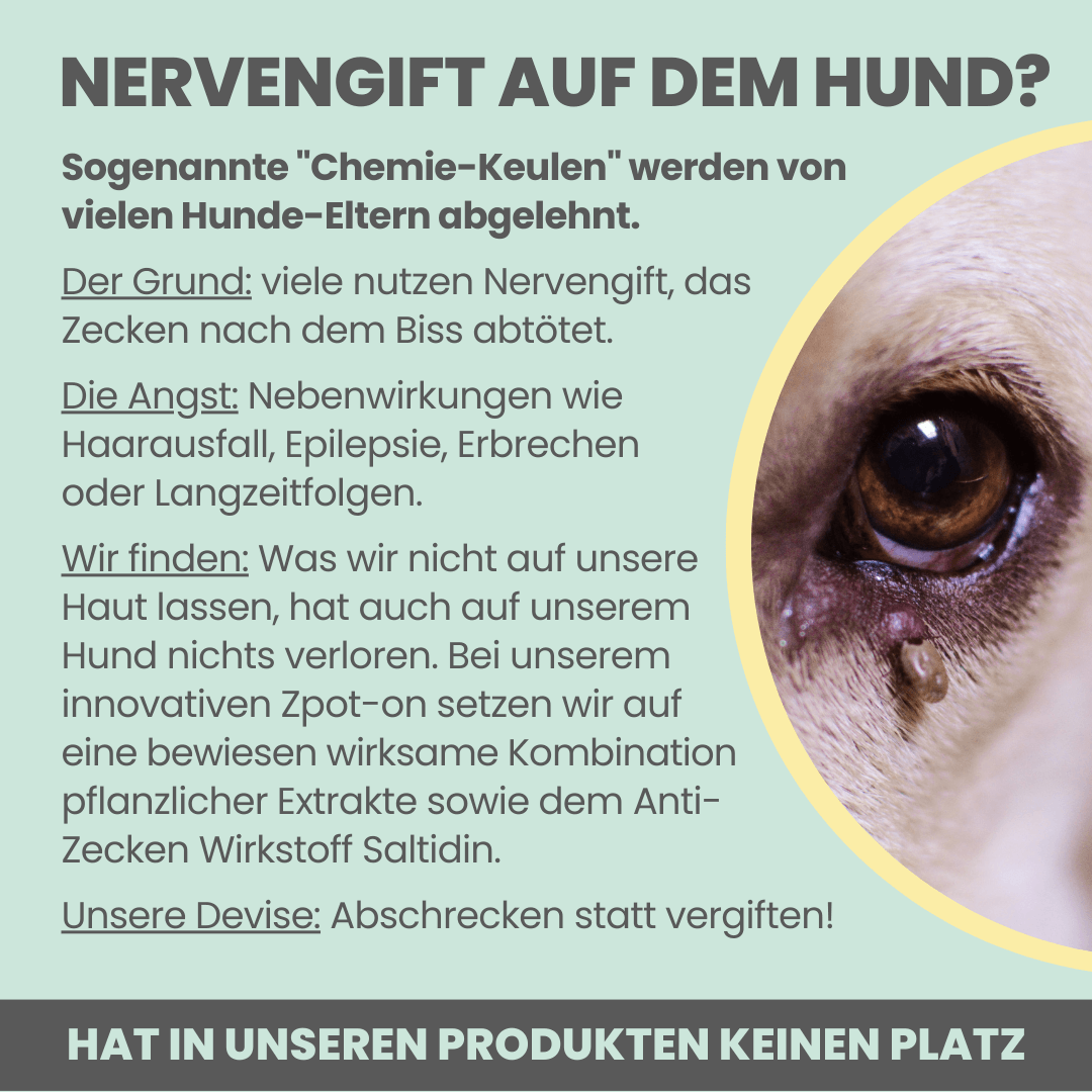Noms+ - Zpot-on für Hunde gegen Zecken, Flöhe, Milben & Mücken