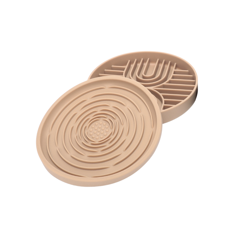 2-in-1 Anti Schling Napf & Schleckmatte EARTH Nude