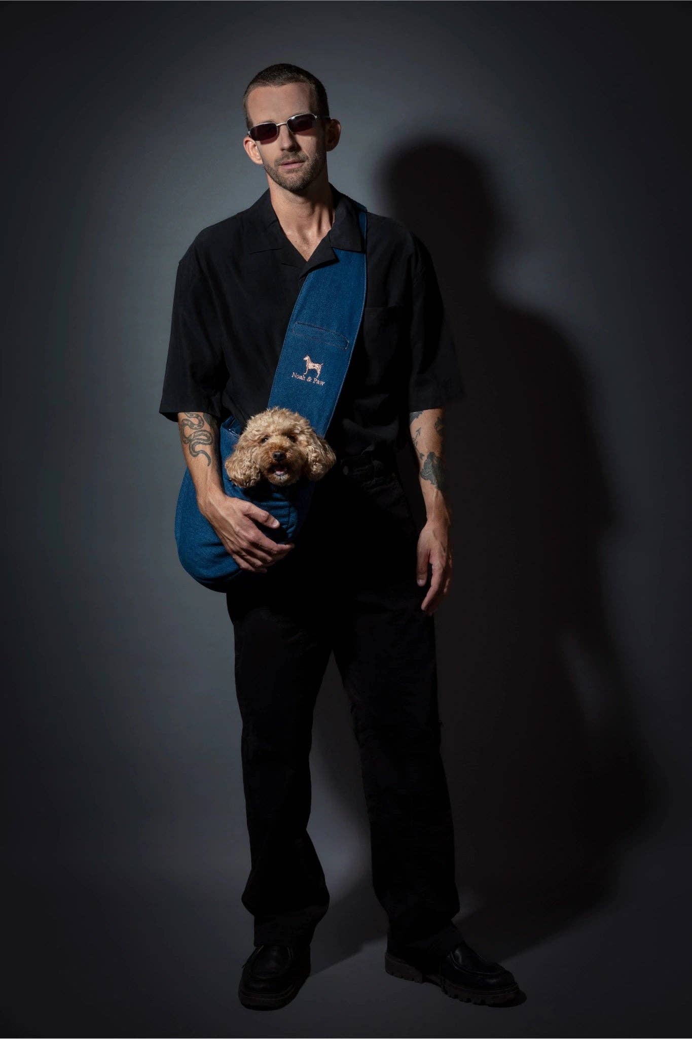 Noah & Paw - Premium Denim Haustier-Tragetasche mit 3-facher Sicherheit