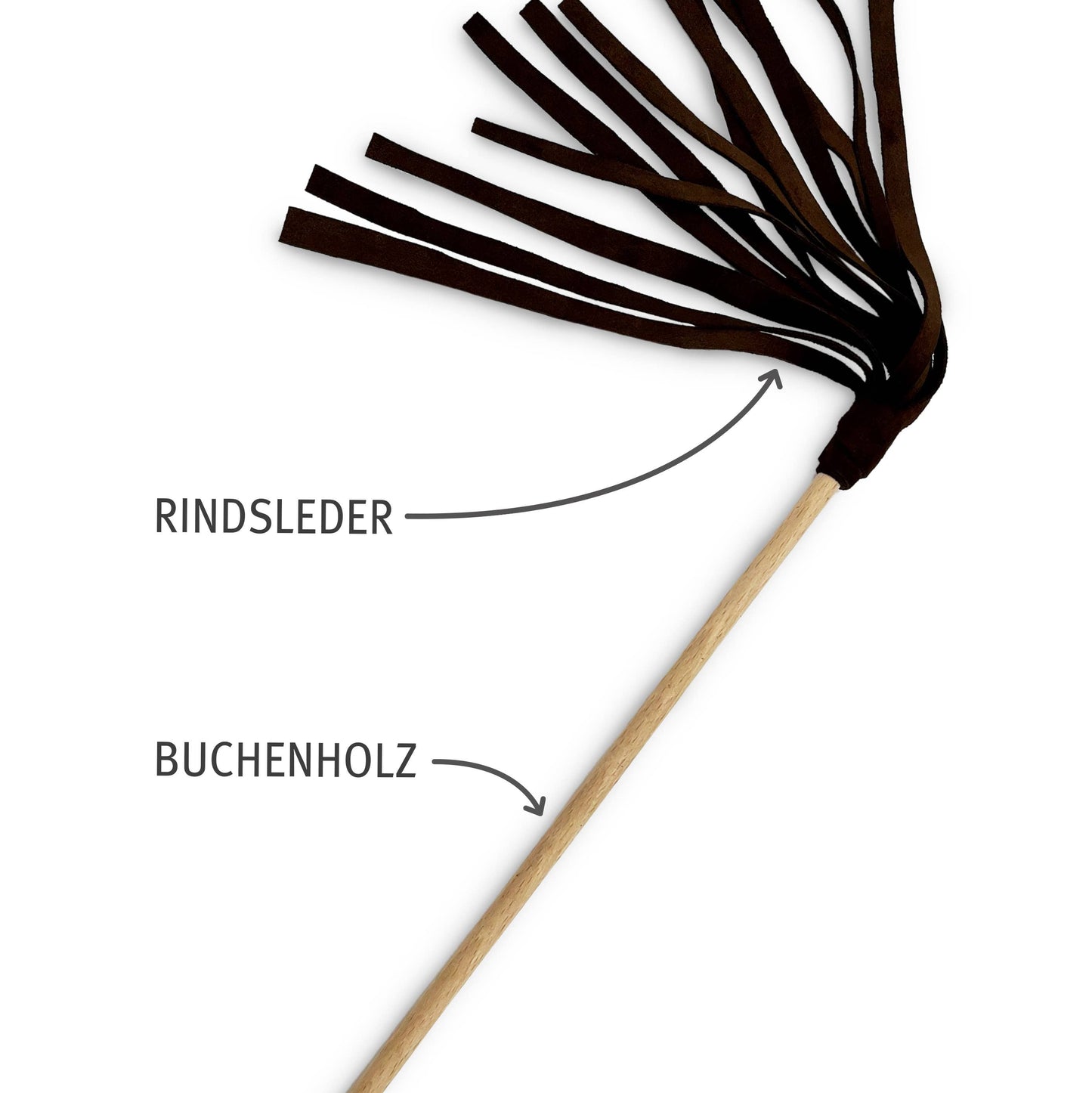 Kater Kasimir - Lederwedel aus echtem Rindleder