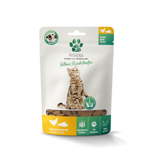 Fellicita - Katze Fellonis Fleischstreifen Huhn & Barsch 50g