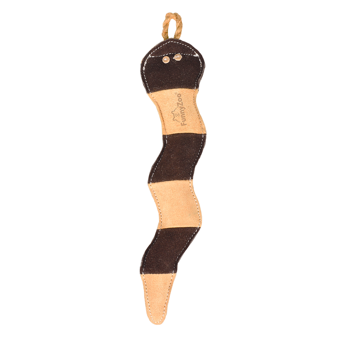 Natürliches Hundespielzeug SCHLANGE aus Wildleder 🐍