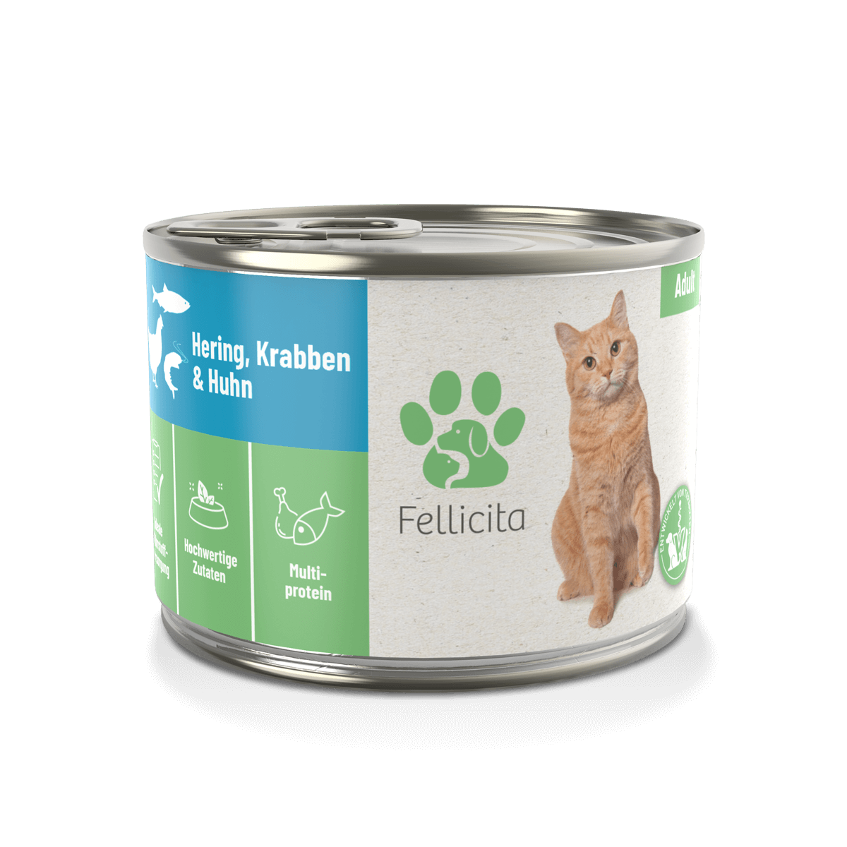 Fellicita - Katze Hering, Krabben & Huhn 200g Dose