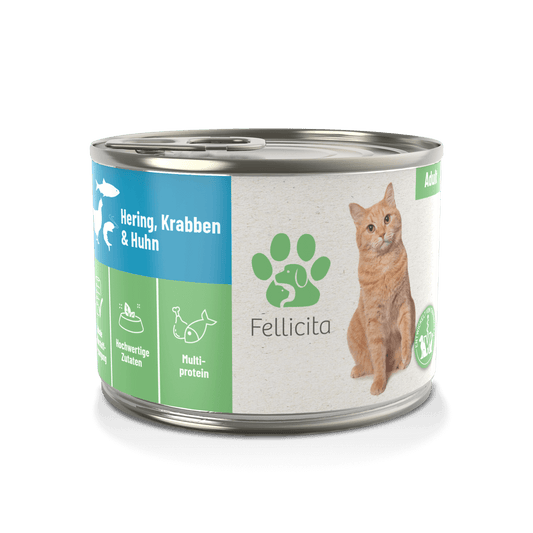 Fellicita - Katze Hering, Krabben & Huhn 200g Dose
