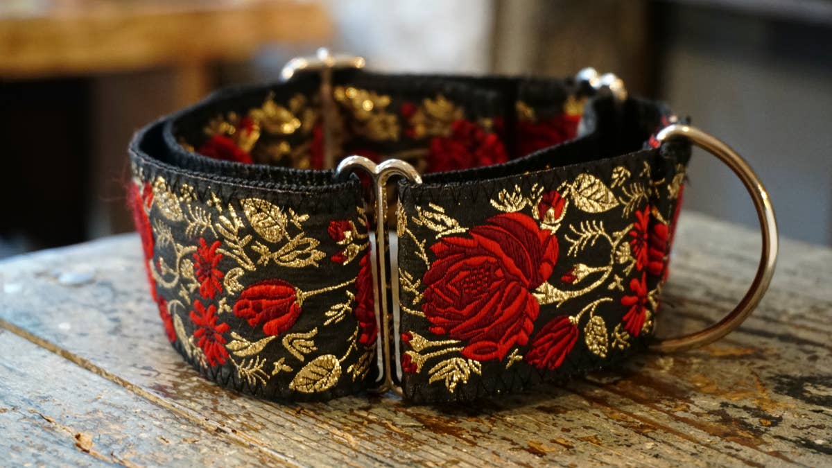 Hundsfutter - Breites Hundehalsband, limitierte Auflage, handgemacht