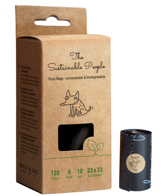 The Sustainable People - Biologisch abbaubare Hundekotbeutel ohne Henkel (120 Beutel)