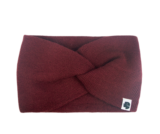 Stirnband Knoten Bordeaux