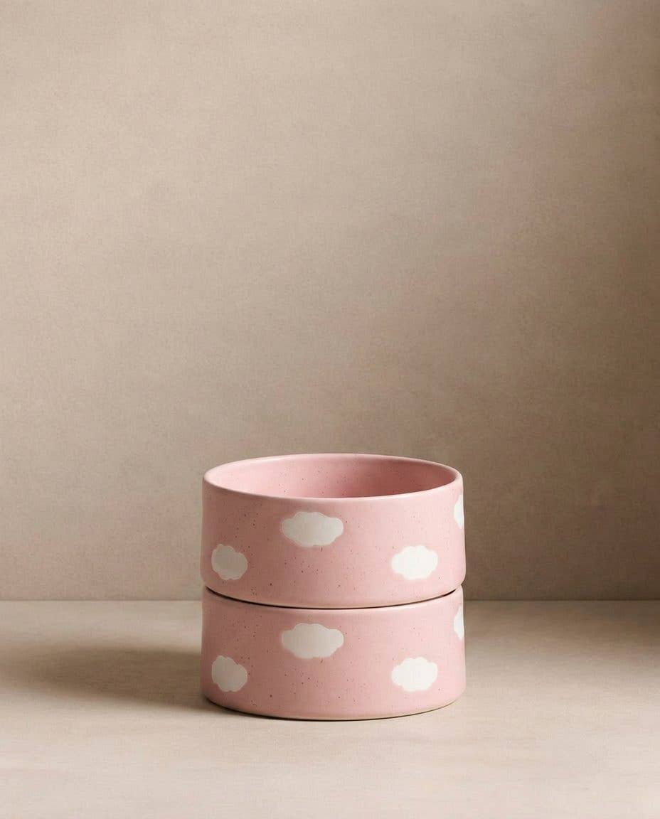 Egg Back Home - Pink Cloud Napf aus Steinzeug, 16,5 cm, 2er-Set
