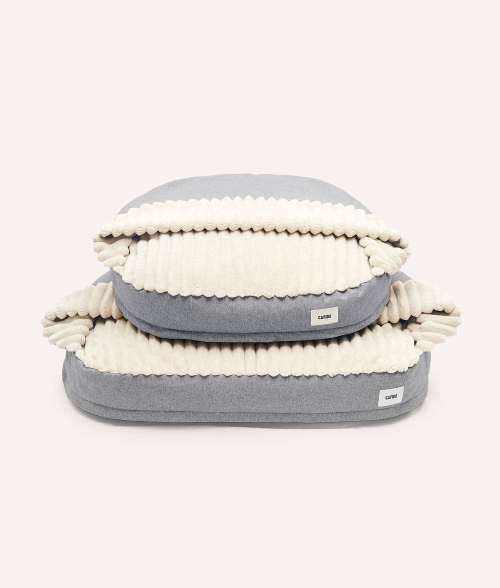 Cafide - Hundebett mit Kapuze Chenille Grau, Maso