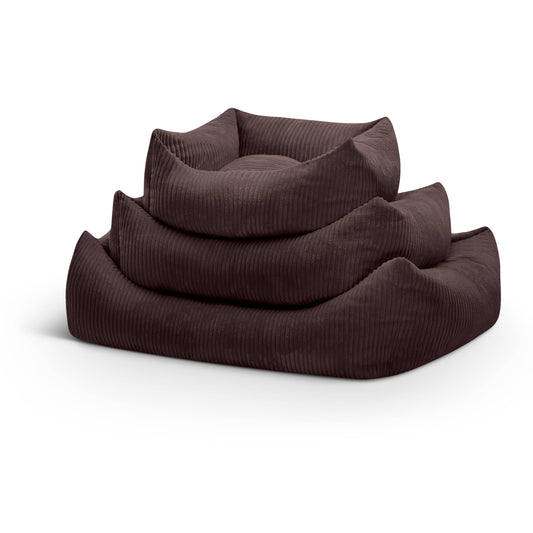 Mocadu - Orthopädisches Hundebett Cord - Hundekissen | Schokobraun