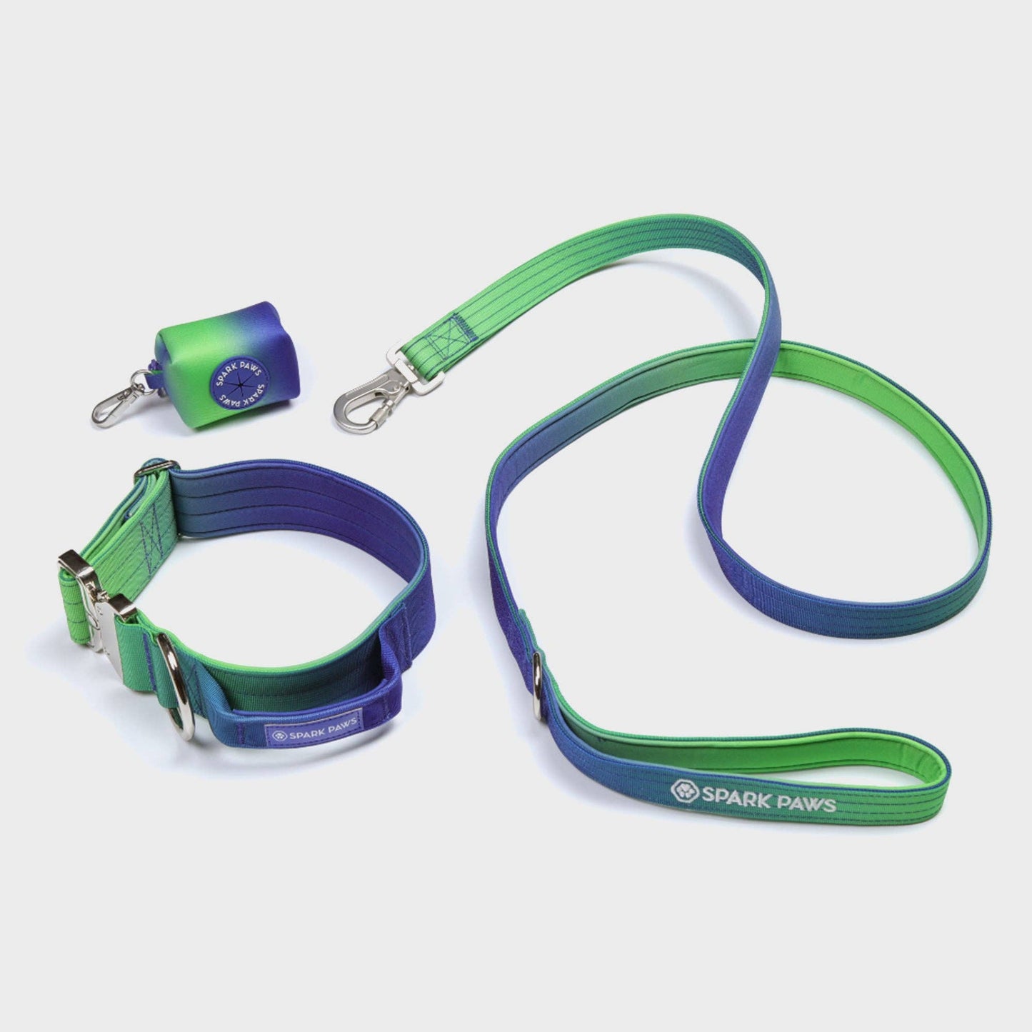 Sparkpaws Comfort Control Hundeleine - Lime Wave