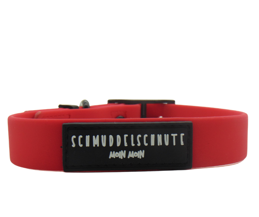 Schmuddelschnute - Hundehalsband "Schietwedda" Bordeaux