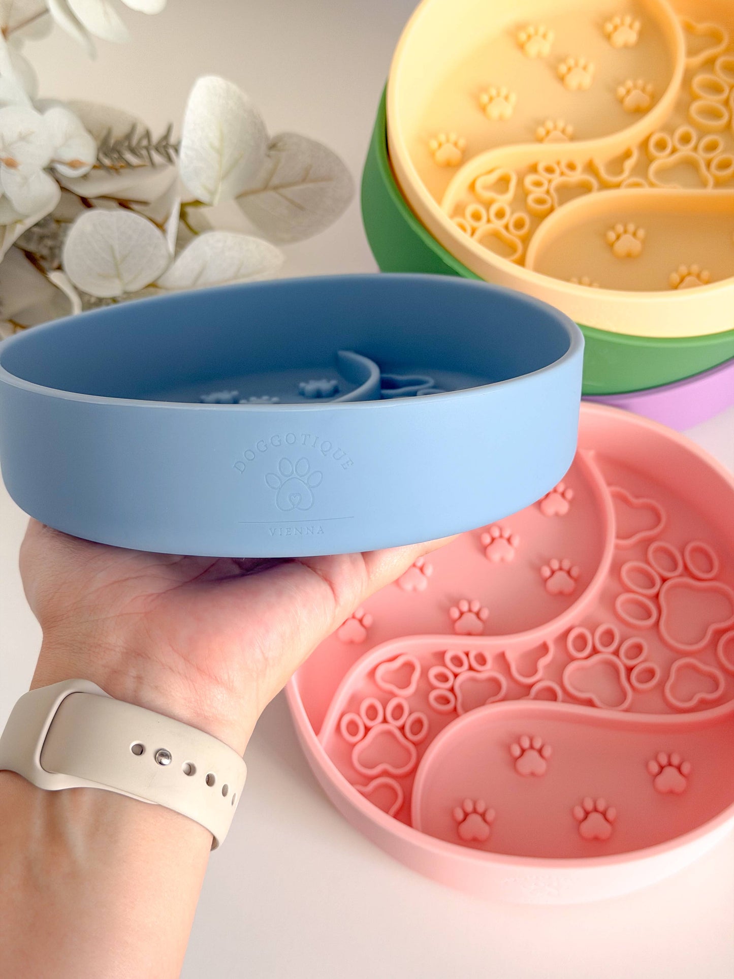 Doggotique - Slow Bowl Doggo Paws, Futternapf für Hunde, Futtermatte 