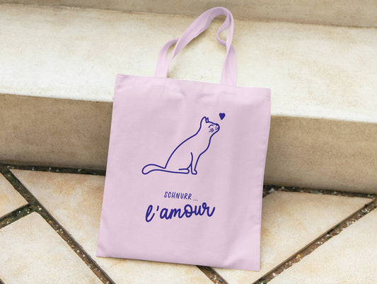 Tante Tia - Bio-Baumwolltasche Katze "Schnurr l'amour""