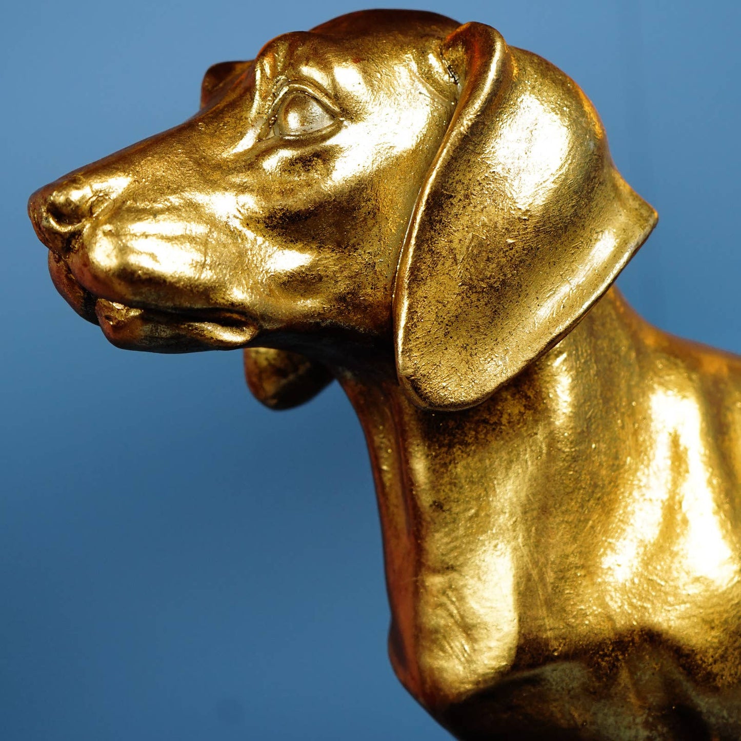 Werns - Dackel Tischleuchte Vienna Schwarz/Gold, Poly, 60 x 14 x 48