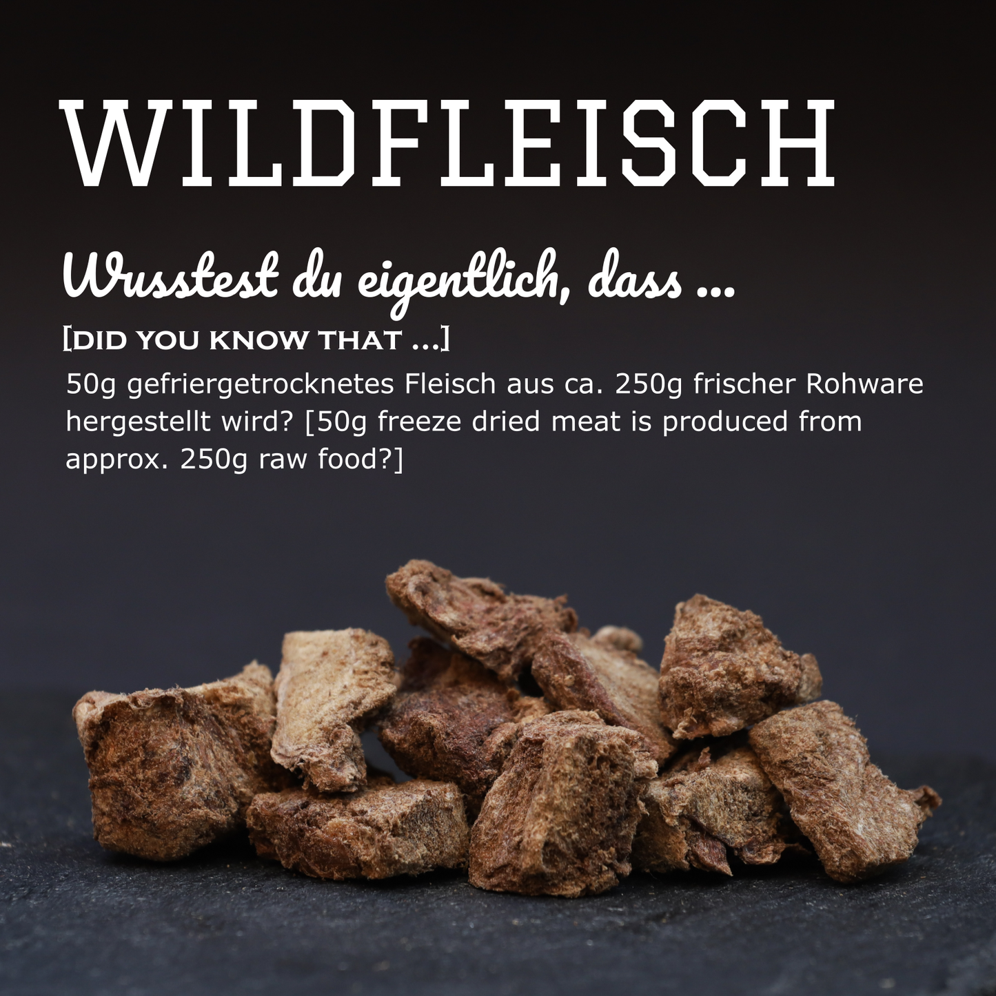 Pamico - Gefriergetrocknetes Wildfleisch Goodies für Hunde & Katzen – Natürlicher Snack reich an Eisen & Vitamin B