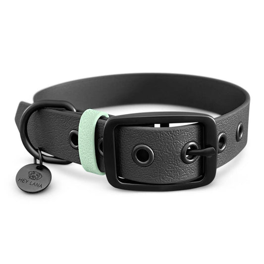 Hey Lana - Hundehalsband Outdoor SPORT - Biothane - Schwarz/Mint