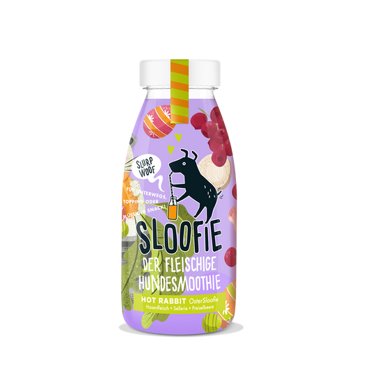 Sloofie - Meat Rabbit ,Hundesmoothie, Topping, flüssiger Snack,