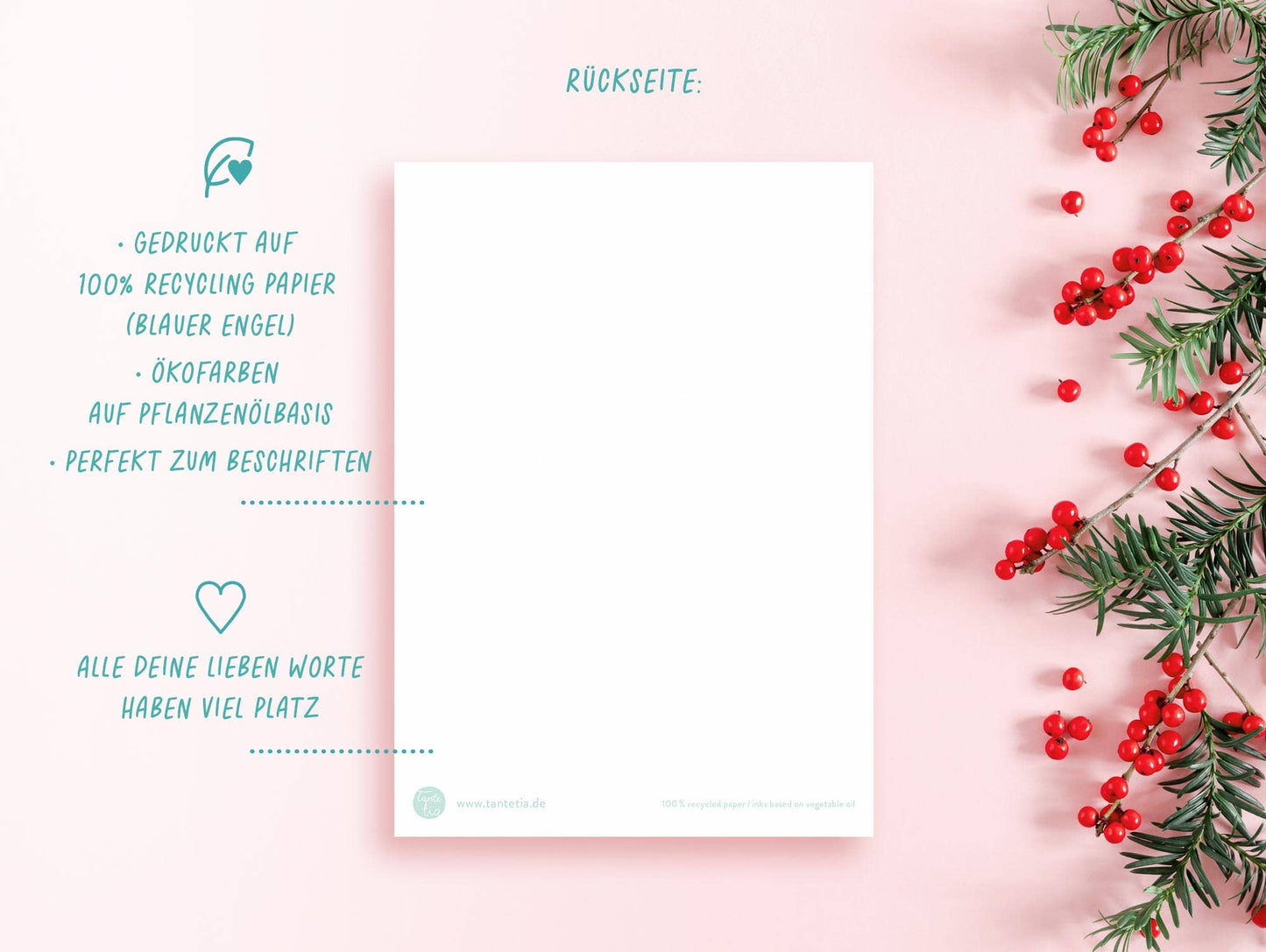 Tante Tia - Weihnachtskarte PERFECT MATCH – Hundeliebe