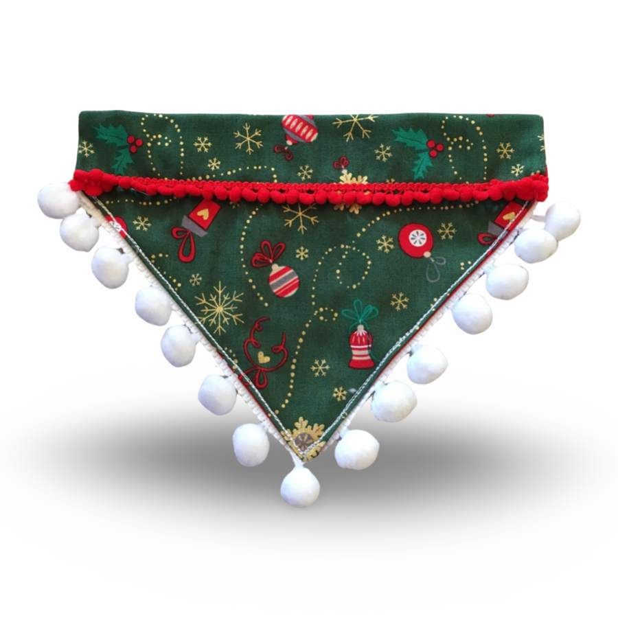 Puppies & Pom Poms - Weihnachts-Halstuch von Baubles and Berries