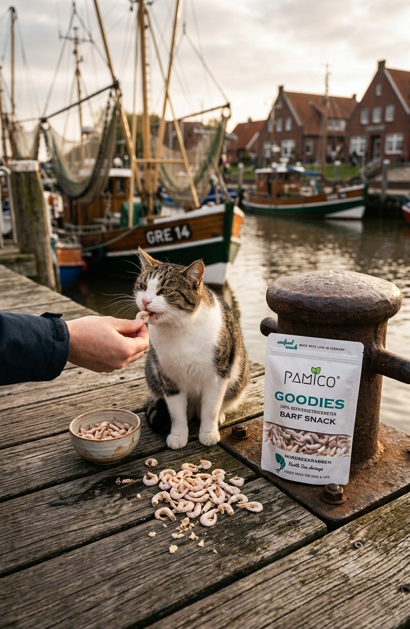 Pamico - Gefriergetrocknete Nordseekrabben Goodies für Hunde & Katzen – Natürlicher Snack reich an Protein & Omega-3