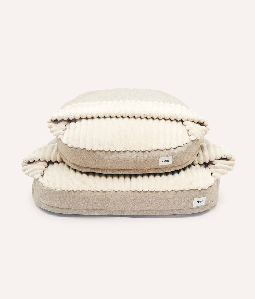 Cafide - Hundebett mit Kapuze Chenille Beige, Maso