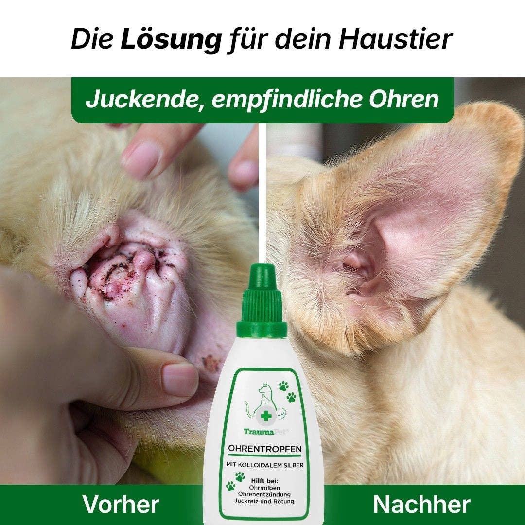 TraumaPet Deutschland - Ohrentropfen für Hund & Katze – Juckreiz, 50 ml